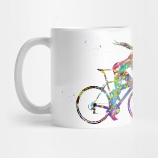 Female cyclist Mug